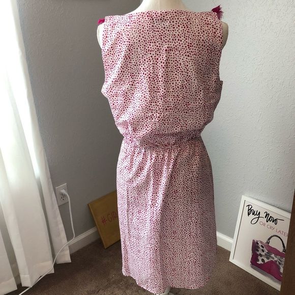 LOFT Pink & White Ruffle Dress - Picture 2 of 4